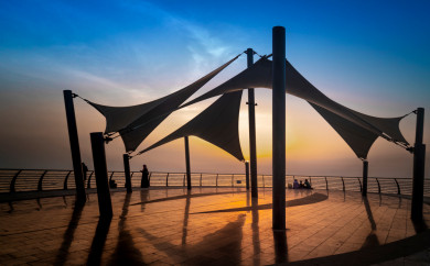 الواجهه البحرية لكورنيش جدة ، جمال السواحل السياحة في السعودية