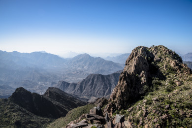 جمال المرتفعات الجبلية في المملكة العربية السعودية ، الطبيعة الخلابة